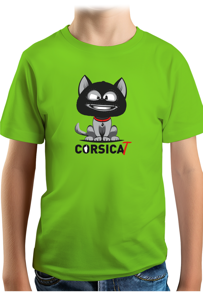 T-Shirt Garçon Chat Corse cagoulé