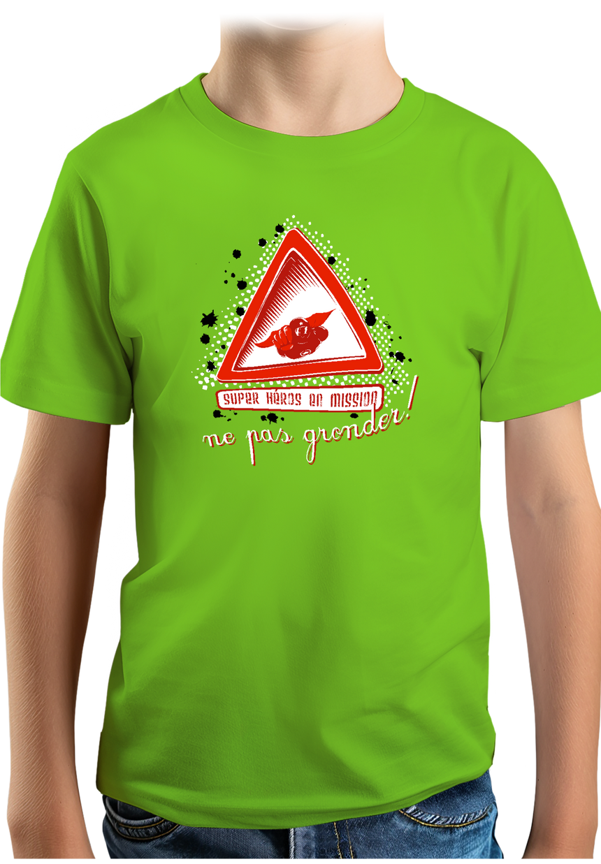 T-Shirt Garçon Super héros en mission