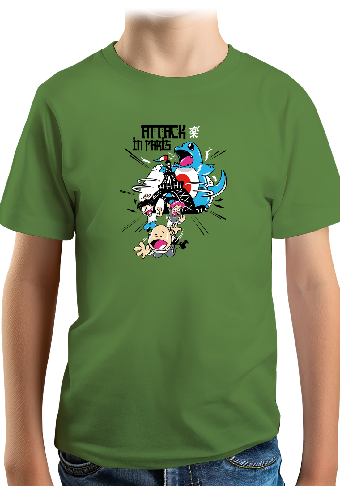 T-Shirt Garçon Attack In Paris Carapuce
