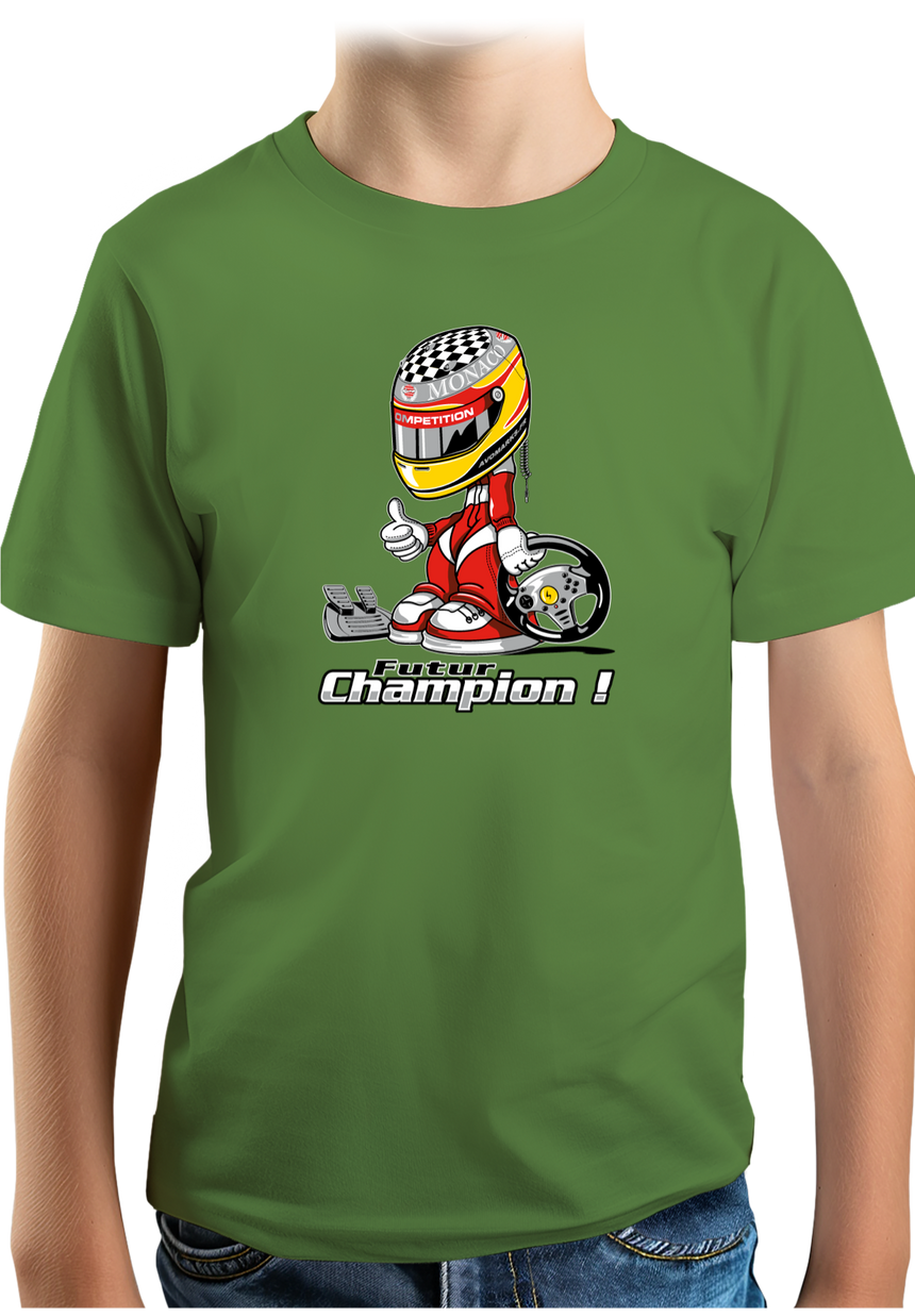 T-Shirt Garçon Futur champion de course