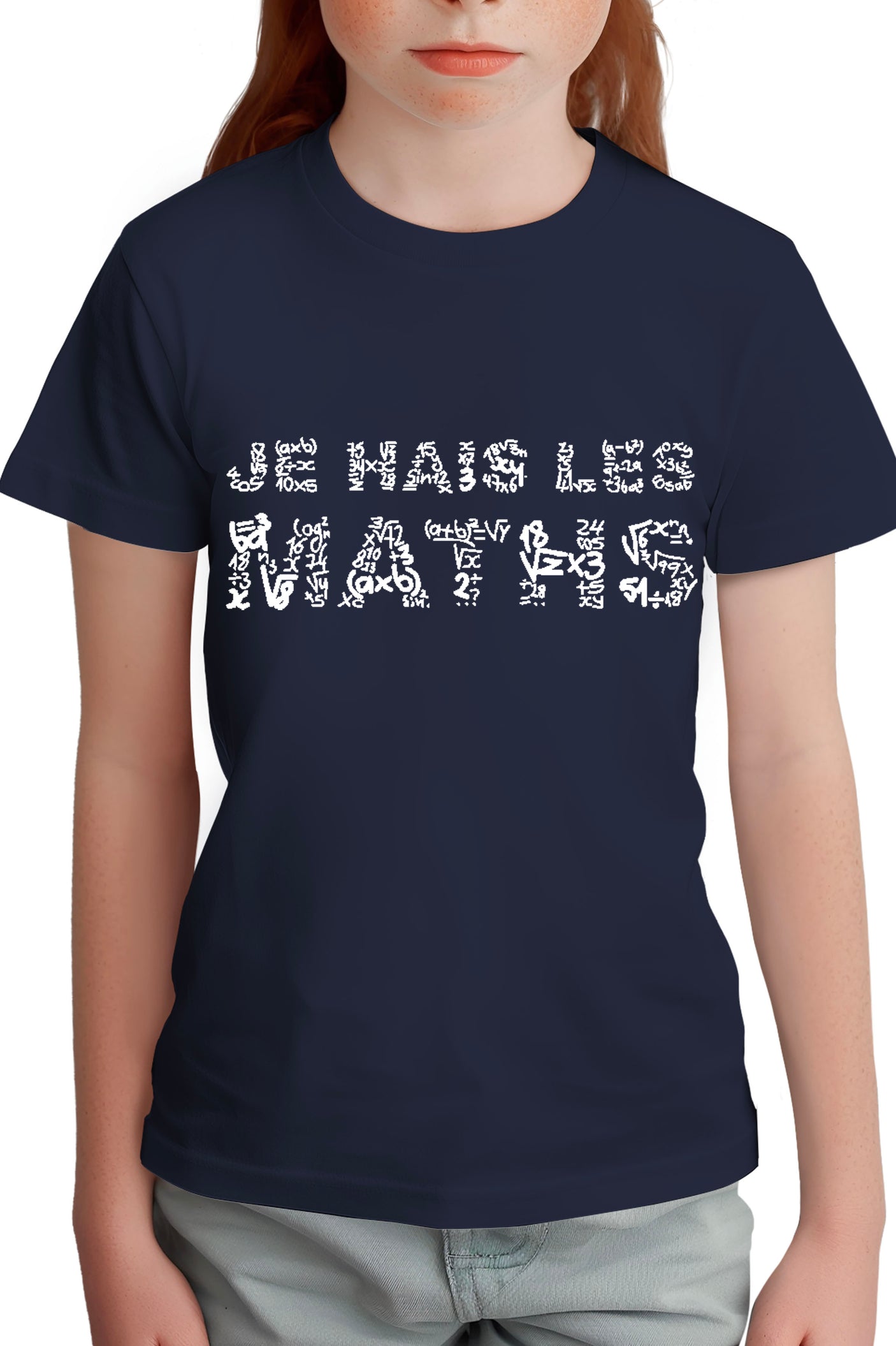 T-Shirt Fille Je Hais Les Maths