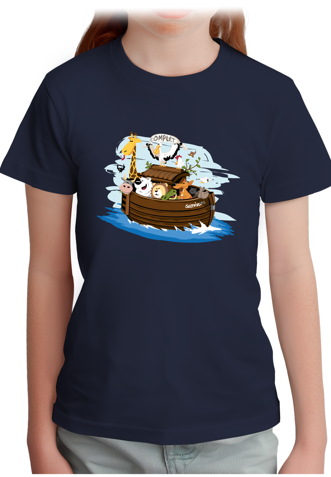 T-Shirt Fille Arche de Noé (Recto/Verso)