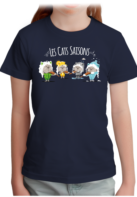 T-Shirt Fille Les Cats Saisons
