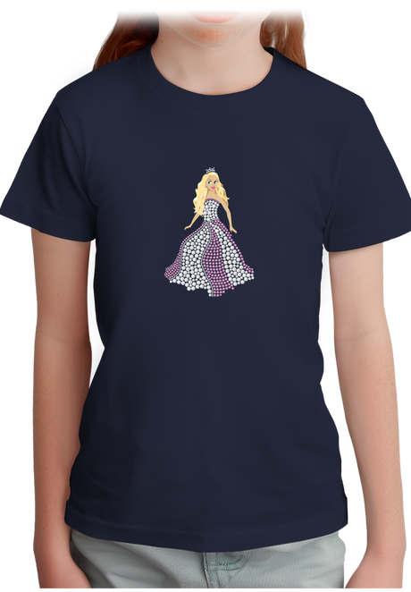 T-Shirt Fille Princesse en strass