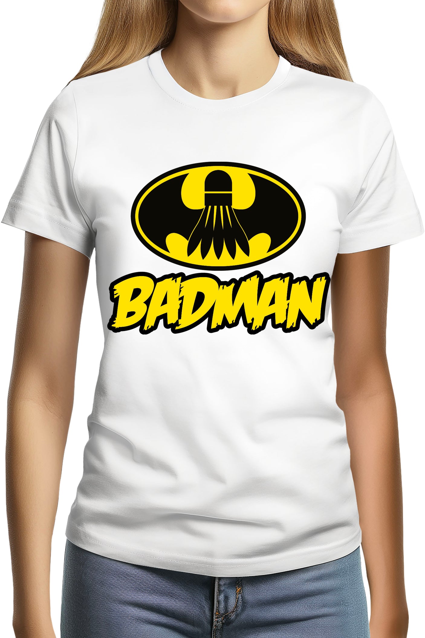 Tee-Shirt Femme Le super hero du badmington