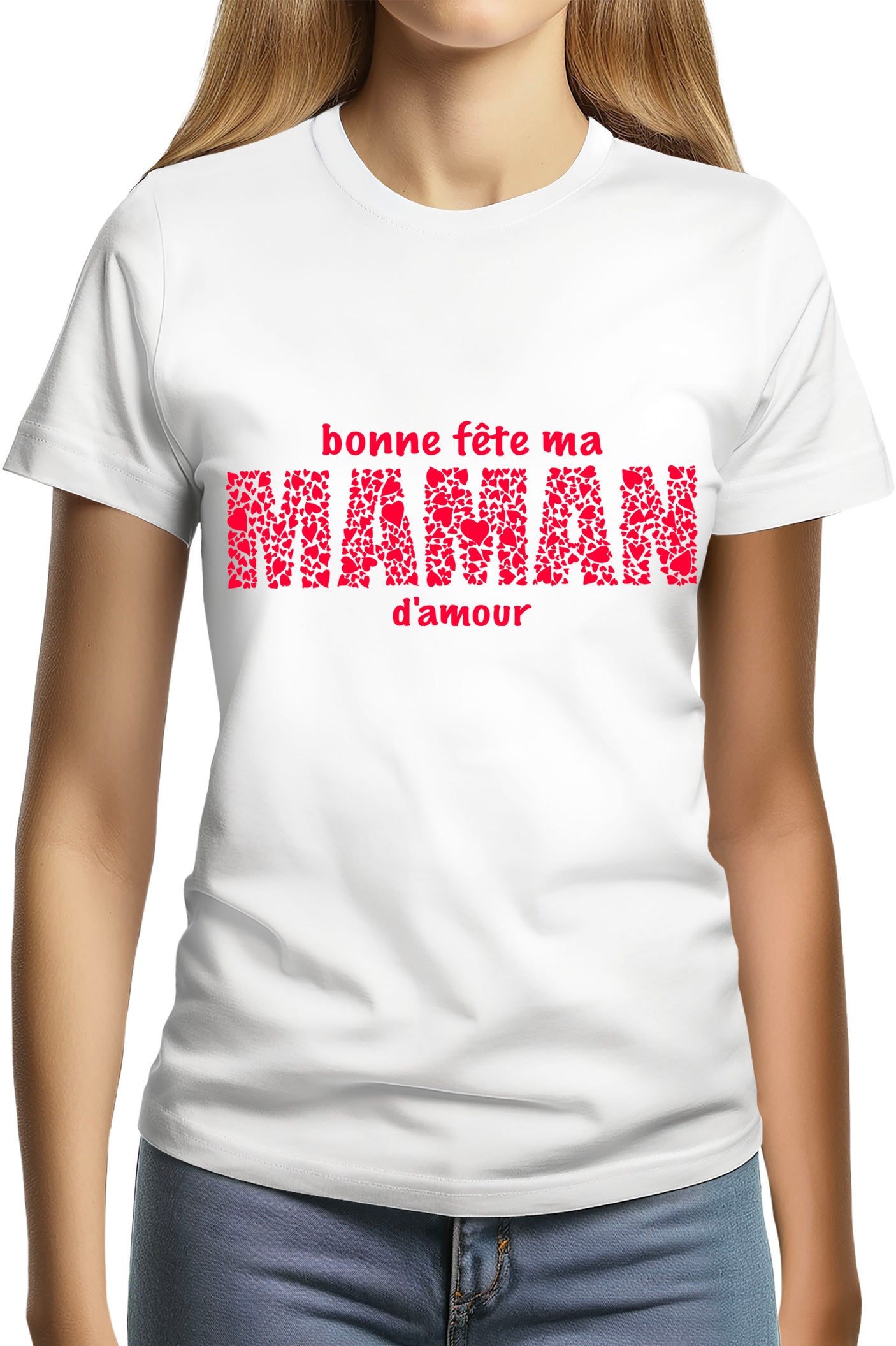 T-Shirt Femme Bonne fête maman d'amour