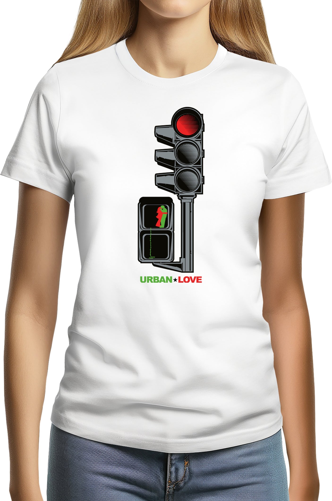 Tee-Shirt Femme Feu Tricolore Des Amoureux
