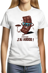 Tee-Shirt Femme Des Abdos en tablette de chocolat