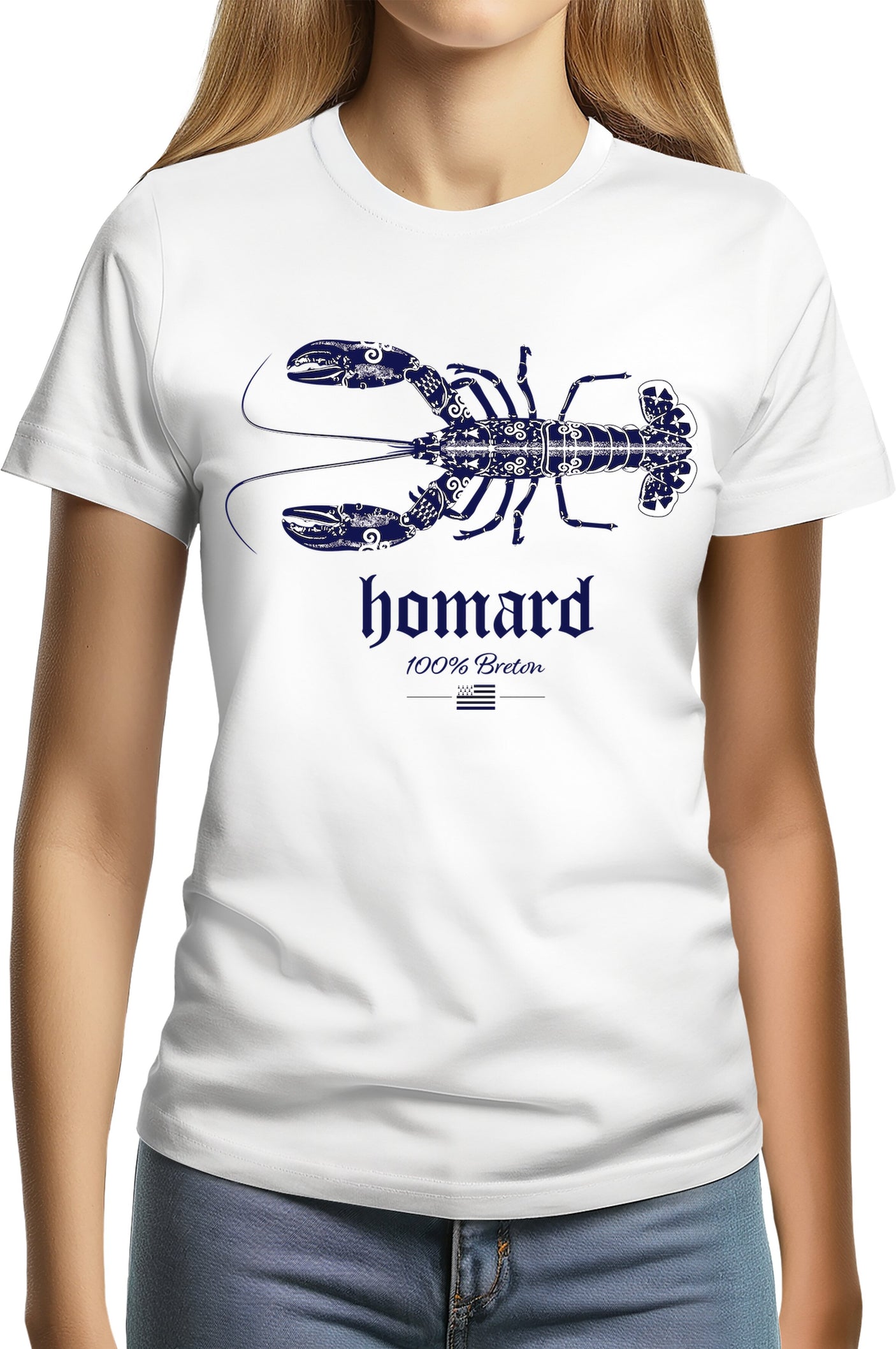T-Shirt Femme Homard 100% breton