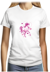 T-Shirt Femme Cheval coeur galop