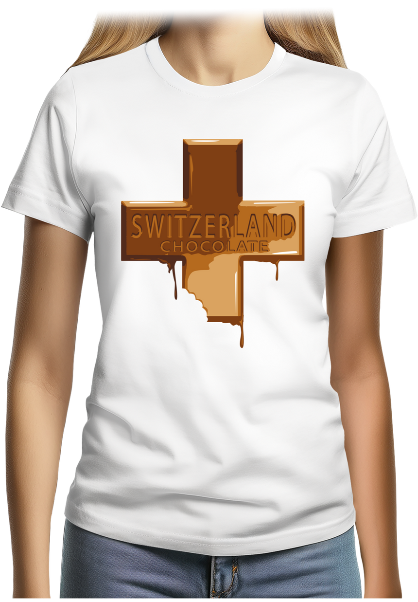 T-Shirt Femme La croix suisse en chocolat