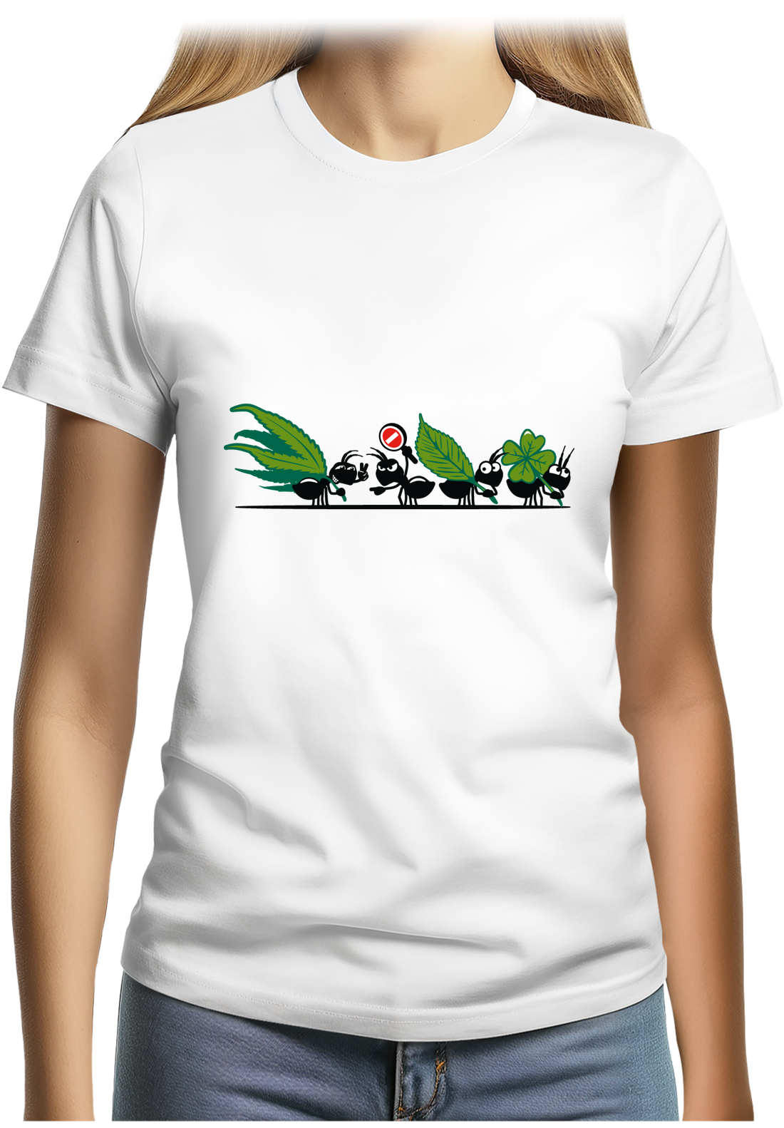 T-Shirt Femme Fourmies addict à la weed