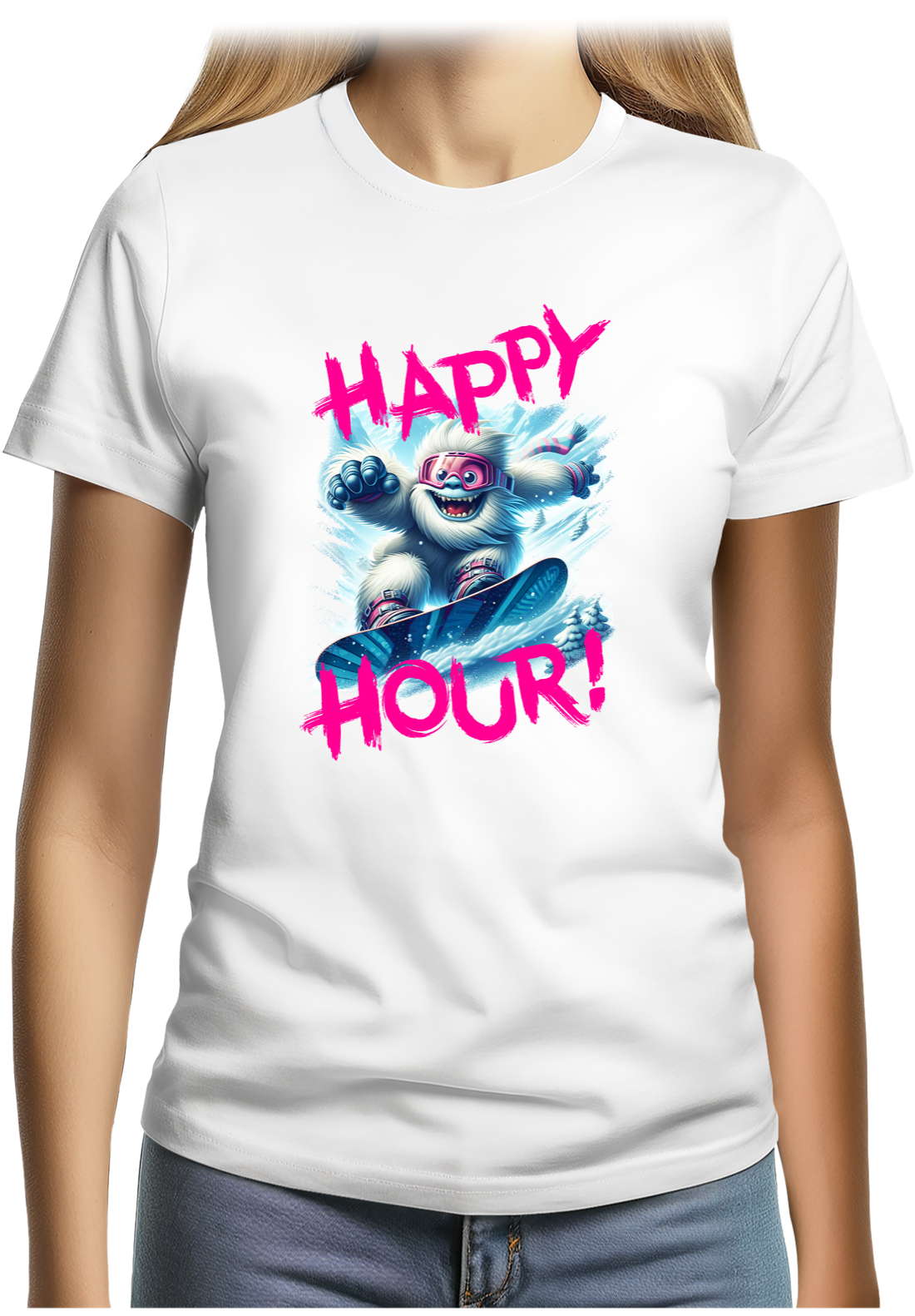 T-Shirt Femme Yeti snow en surf