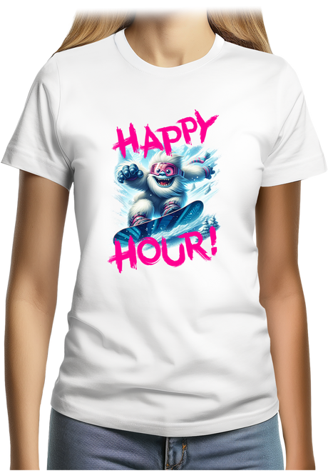 T-Shirt Femme Yeti snow en surf