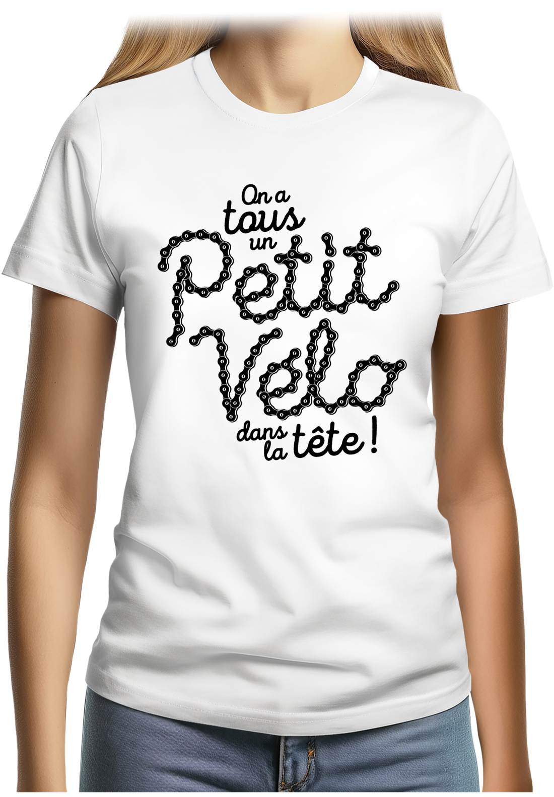 T-Shirt Femme Petit vélo dans la tête
