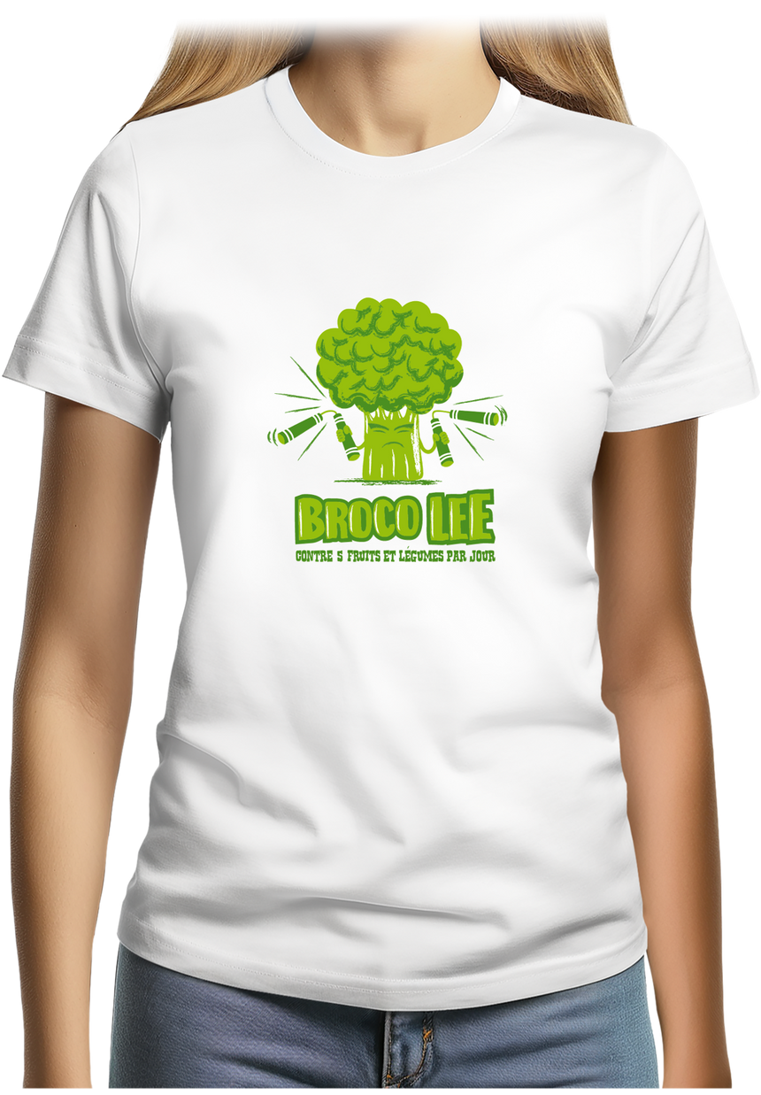 T-Shirt Femme Broco Lee contre 5 fruits et légumes
