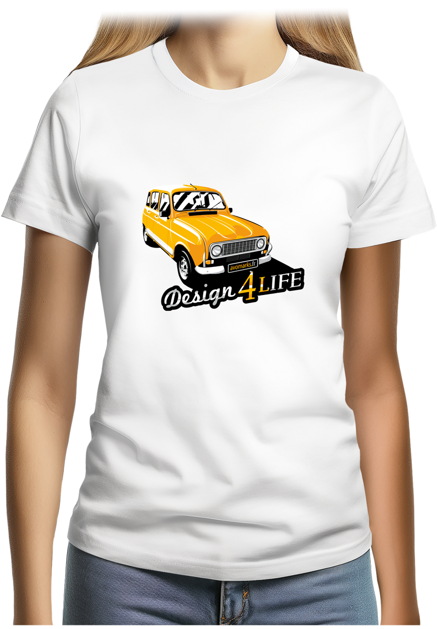 T-Shirt Femme Voiture Design 4L