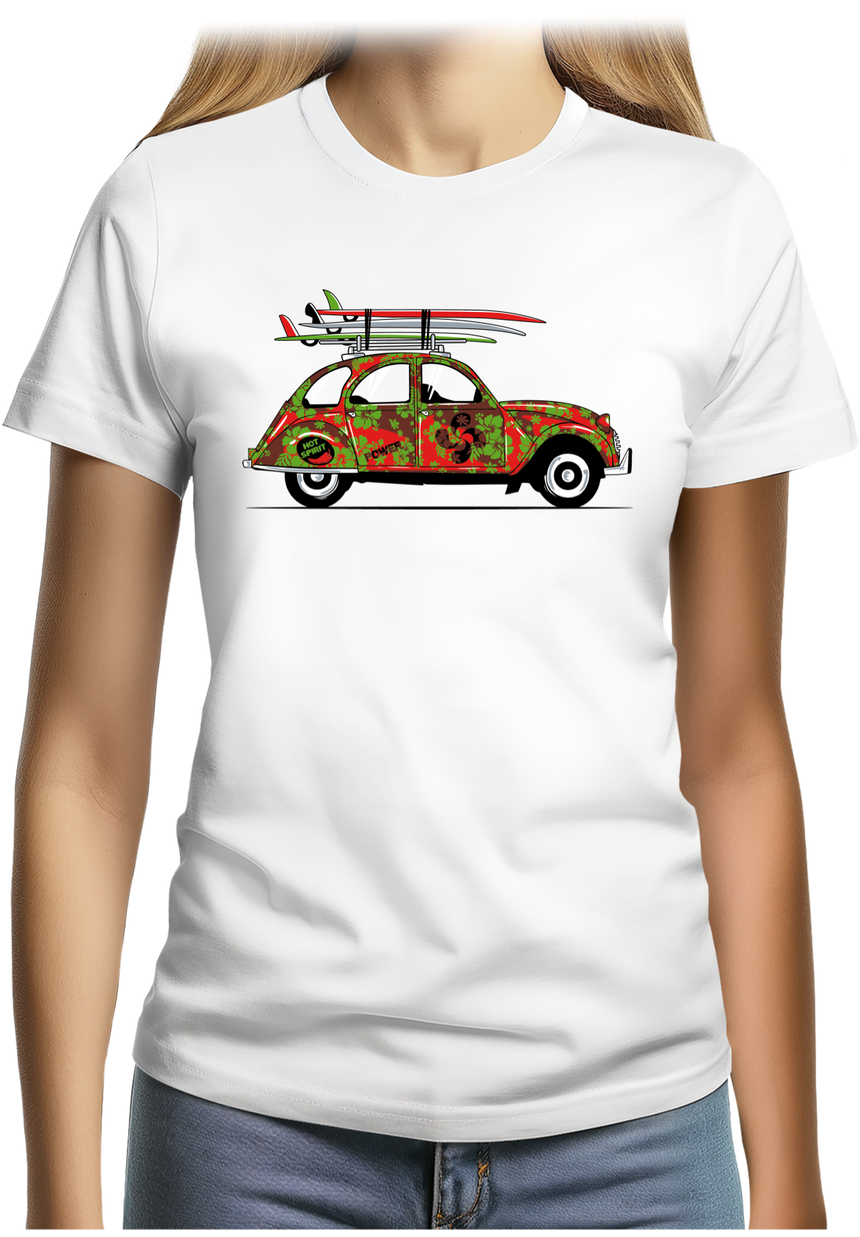 T-Shirt Femme Voiture 2CV du Pays-Basque
