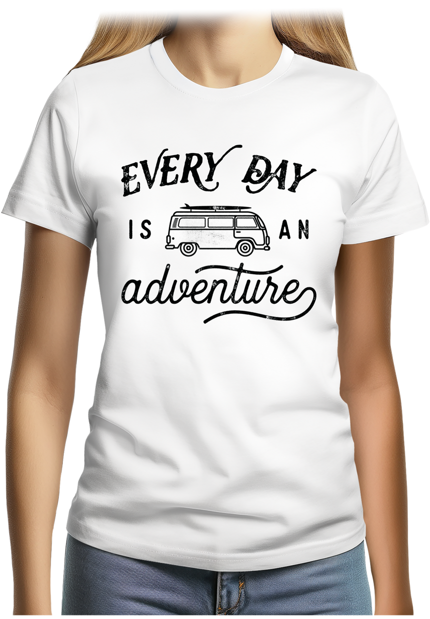 T-Shirt Femme Every day in a van is an adventure