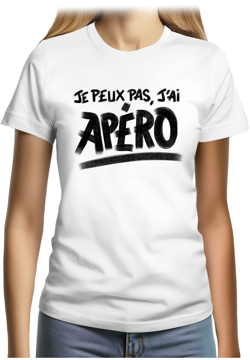 T-Shirt Femme Je peux pas, j'ai apéro