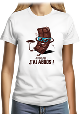 T-Shirt Femme Des abdos en tablette de chocolat
