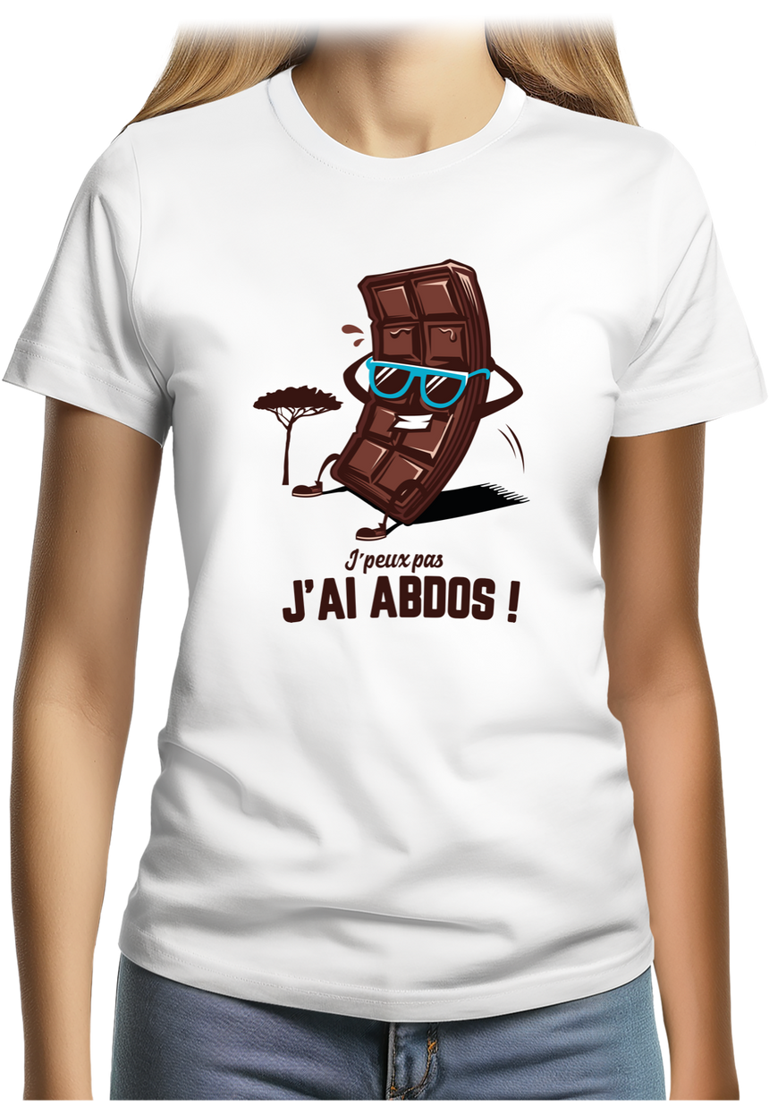 T-Shirt Femme J'peux pas j'ai abdos