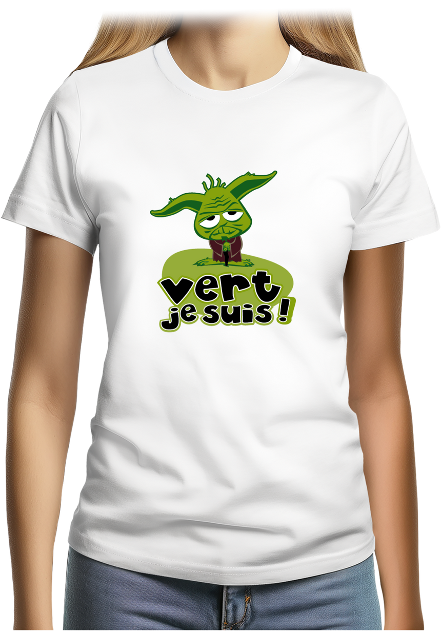 T-Shirt Femme Vert Je Suis