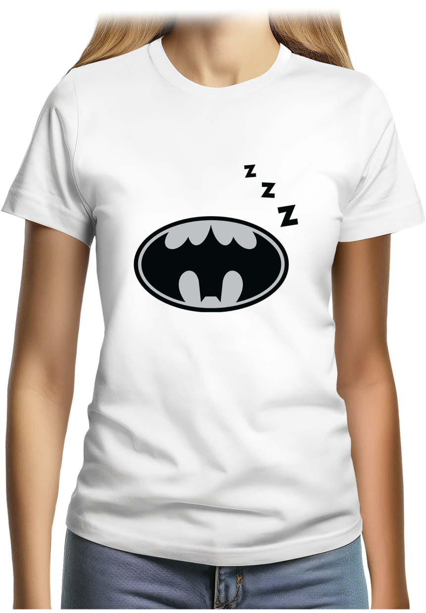 T-Shirt Femme Super héros Bat sommeil