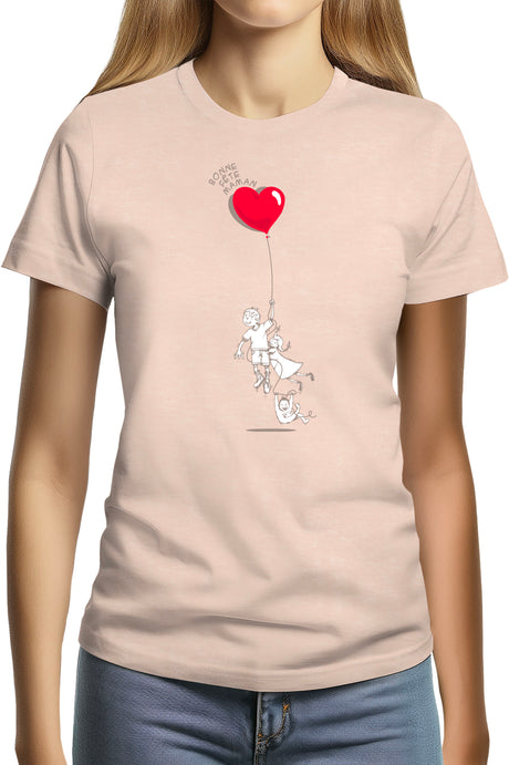 Tee-Shirt Femme Bonne fête papa Ou mamam artistique