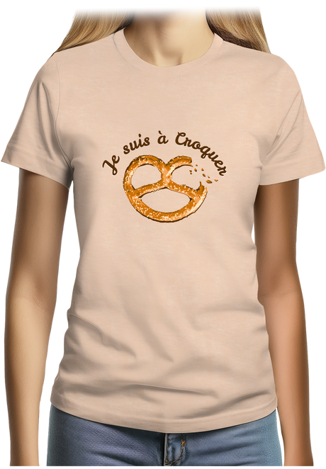 T-Shirt Femme Je suis à croquer Bretzel d'Alsace