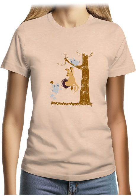 T-Shirt Femme Basket kangourou et koala