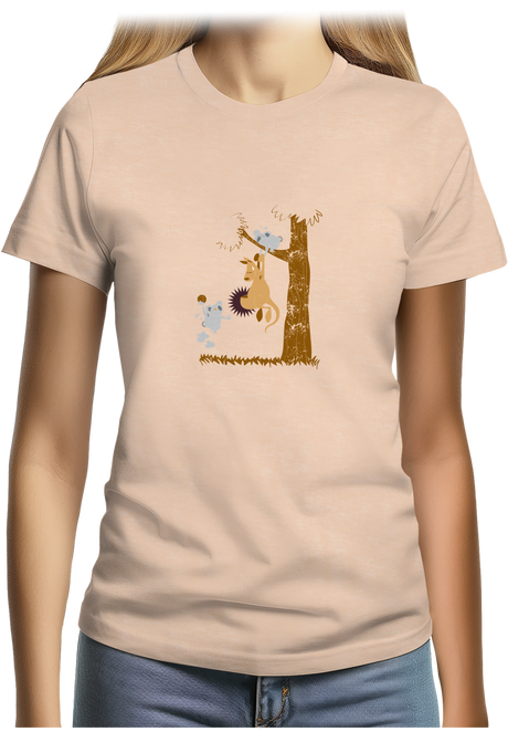 T-Shirt Femme Basket kangourou et koala