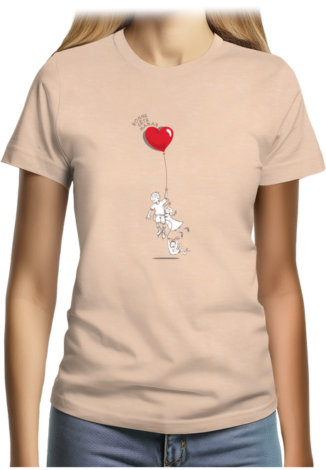 T-Shirt Femme Bonne fête maman ballon en coeur