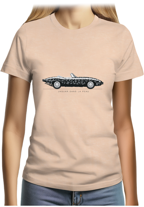 T-Shirt Femme Voiture Jaguar dans la peau