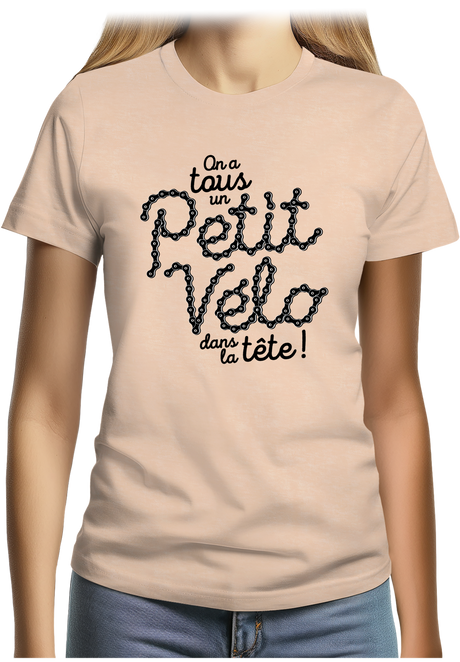 T-Shirt Femme Petit vélo dans la tête