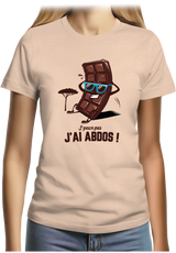 T-Shirt Femme Des abdos en tablette de chocolat