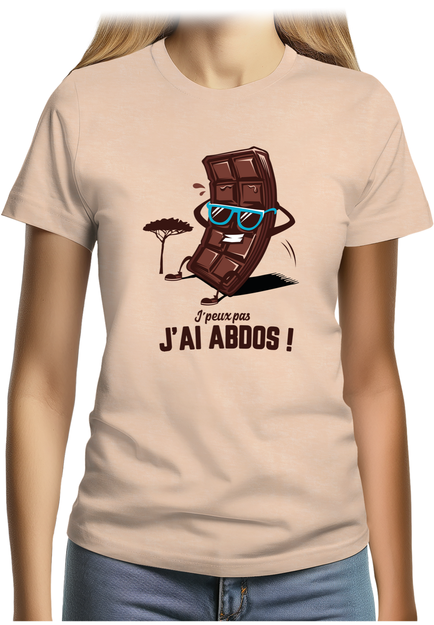 T-Shirt Femme J'peux pas j'ai abdos