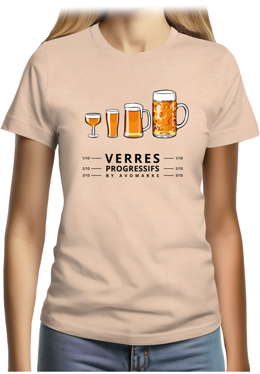 T-Shirt Femme Verres progressifs l'ophtalmo de la bière