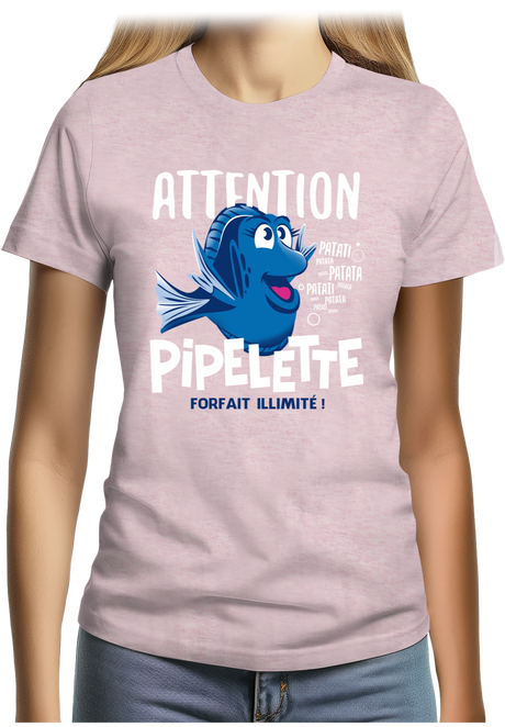 T-Shirt Femme Attention Dory poisson pipelette