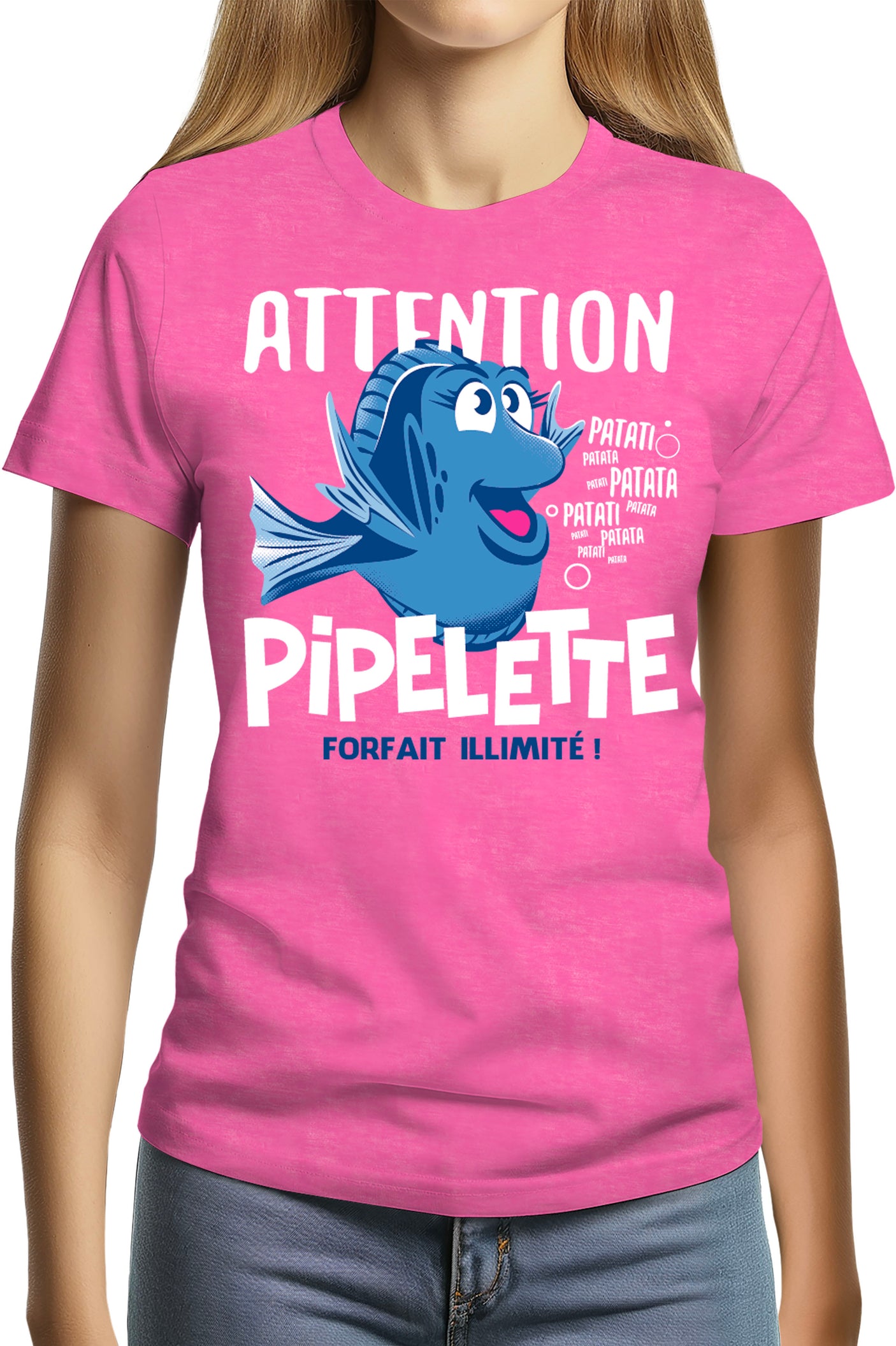 Tee-Shirt Femme Attention Dory poisson pipelette