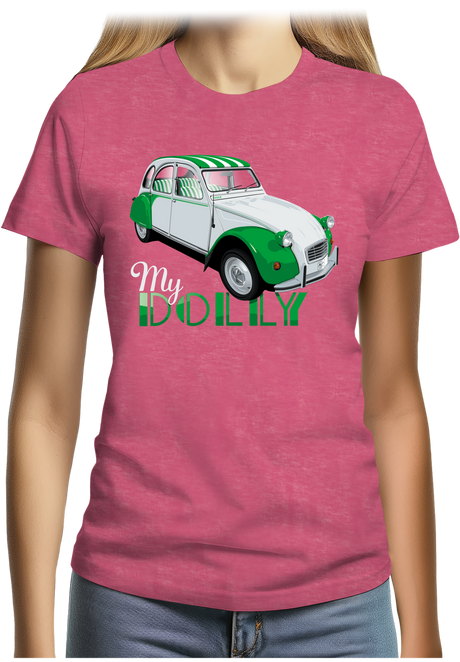 T-Shirt Femme Voiture 2CV série spéciale bicolore