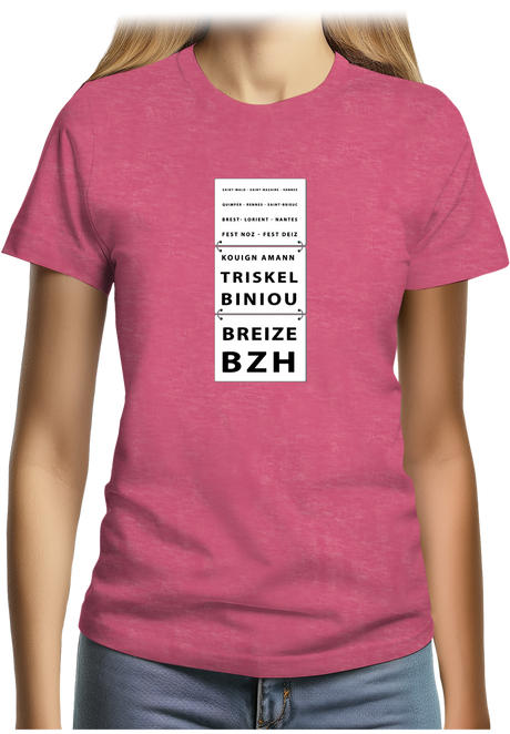 T-Shirt Femme Test acuité visuelle made in Bretagne