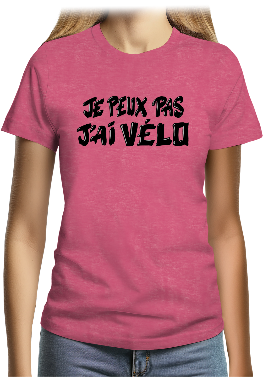T-Shirt Femme Je peux pas, j'ai vélo