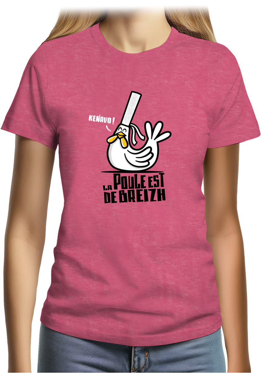 T-Shirt Femme La Poule Est De Breizh