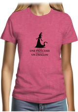 T-Shirt Femme D'épouser une princesse à vivre avec un dragon