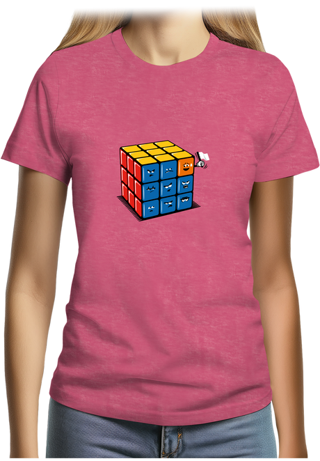 T-Shirt Femme Ruby cube avec drapeau