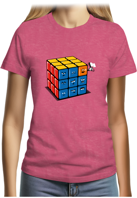 T-Shirt Femme Ruby cube avec drapeau