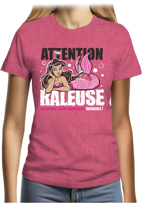 T-Shirt Femme Attention sirène râleuse