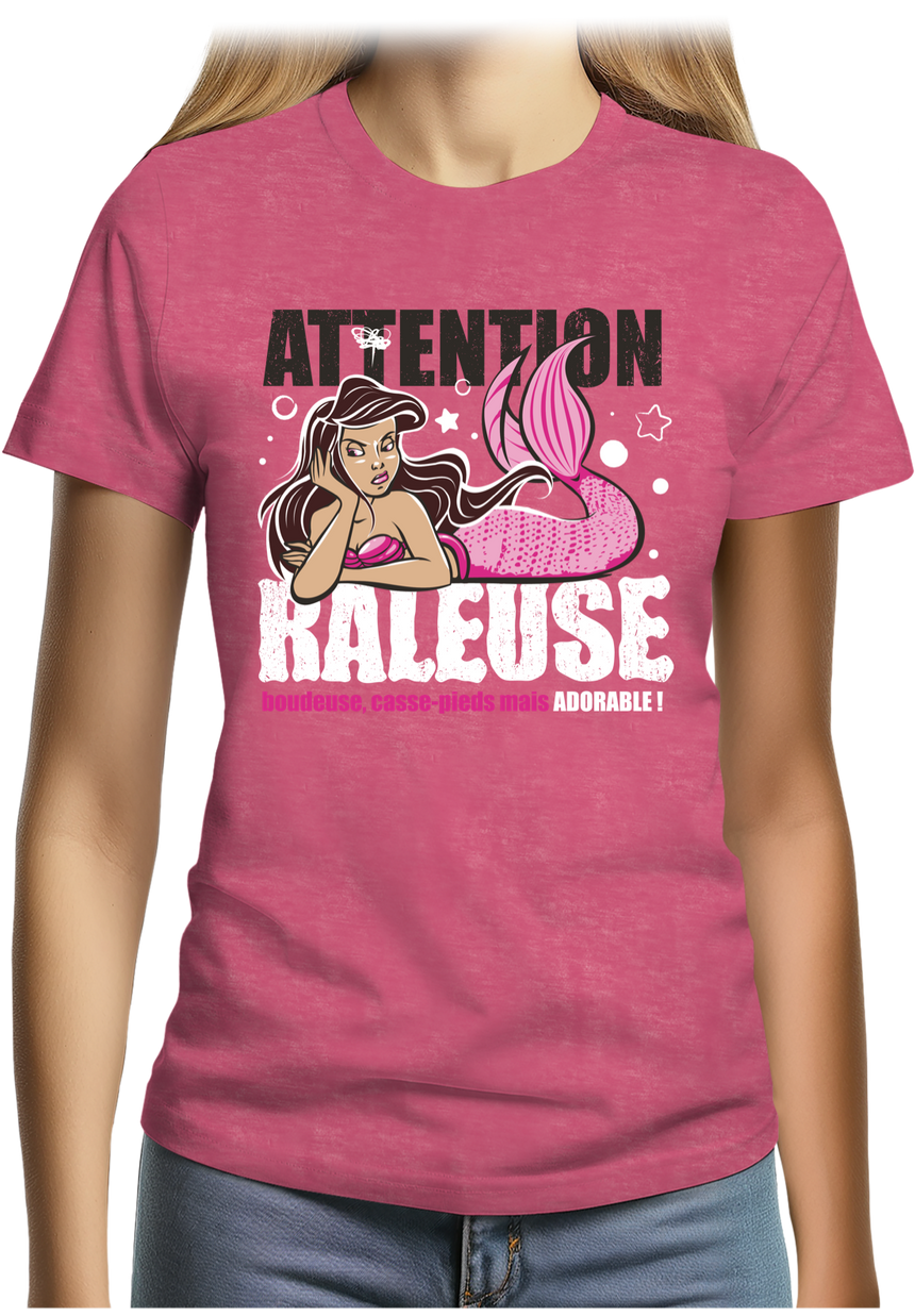 T-Shirt Femme Attention sirène râleuse