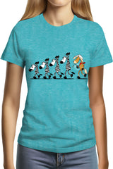 T-Shirt Femme Fin De Cavale zèbre et cheval